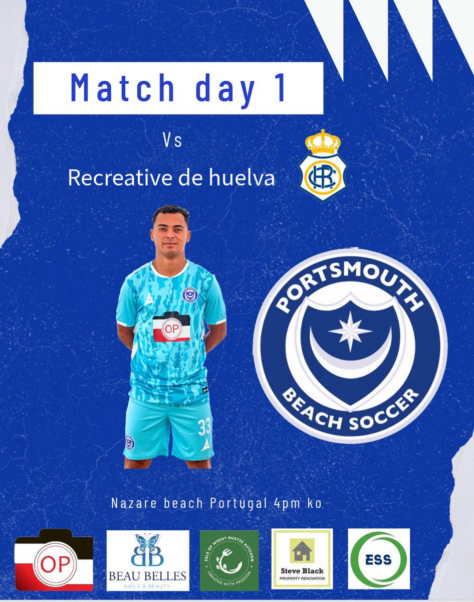 Watch our first game at the Eurowinners 2025 live beachsoccertv.com
4pm ko .