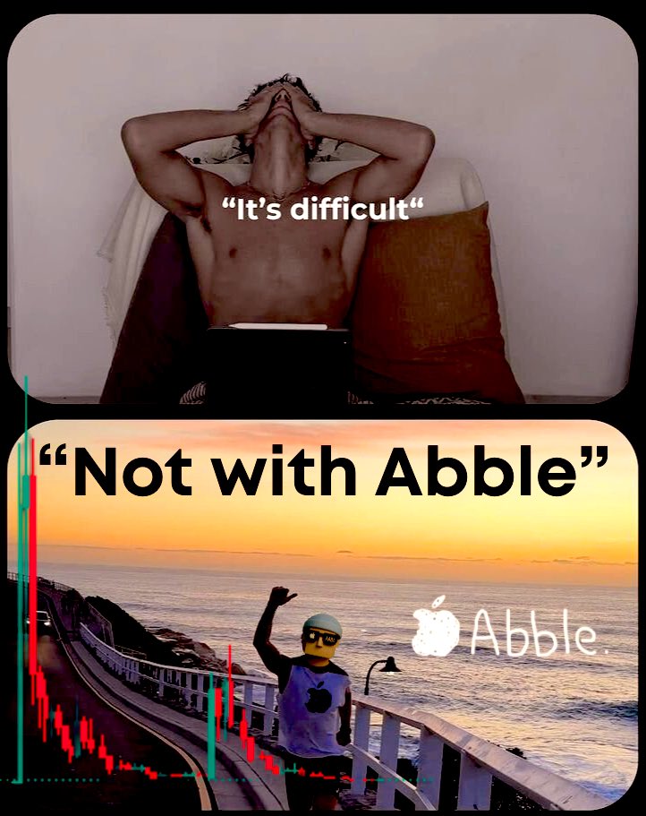 BL0CKXBL0CK's tweet image. “It’s difficult”
Yeah, when you’re trying to trade every top.

“Not with Abble”
We just buy, vibe, and wait.

$AABL the easiest hold you’ll never regret.

#Abble #JustHoldIt #BuiltDifferent #DeepValue
#memecoin #100x 

@abblecoin @coinfessions @coinbase @coingecko @solana…