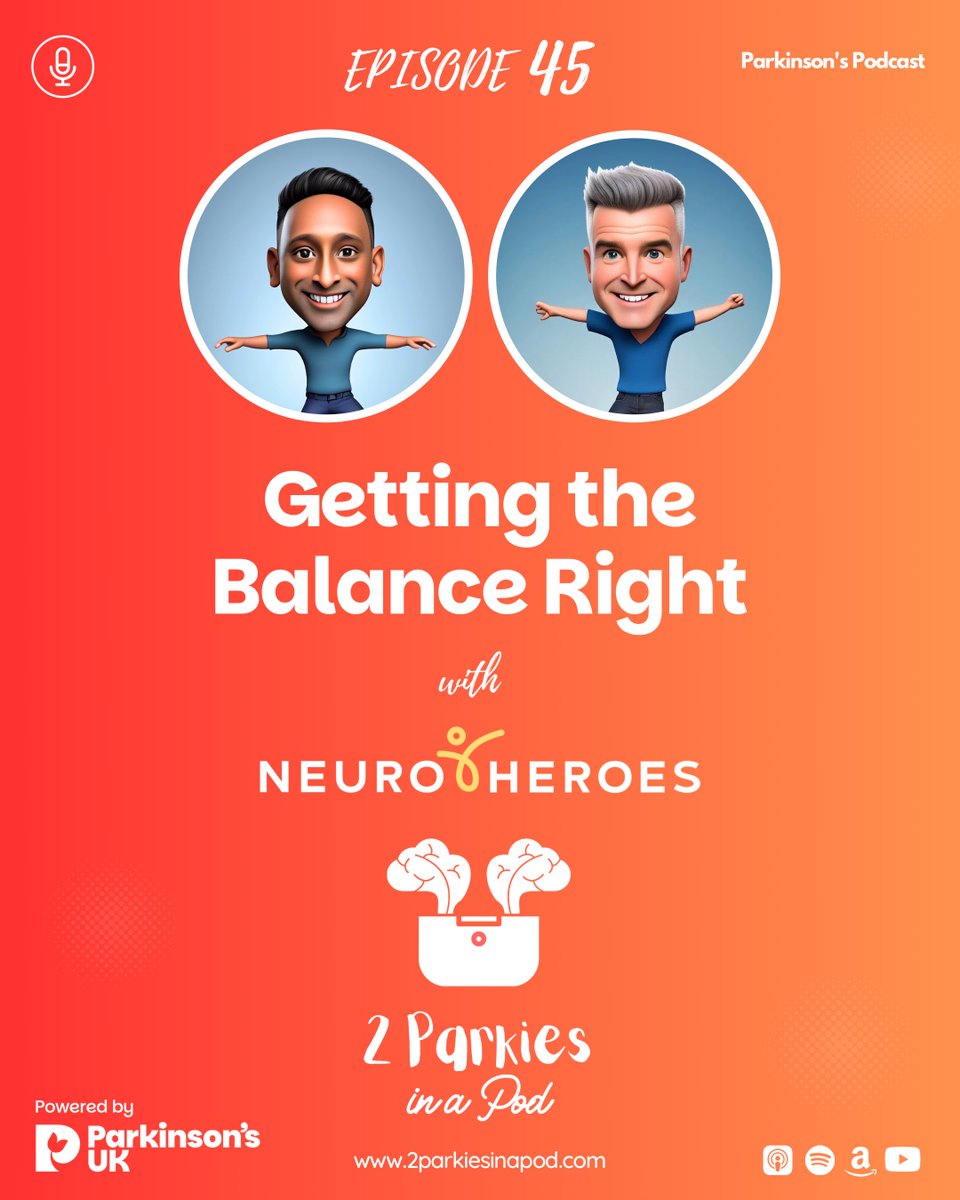 morethanatremor's tweet image. Balance is a complicated thing 🫣especially when you have Parkinson’s!
2 Parkies in a Pod have a fascinating chat with expert neuro physio Laura Douglas from @theneuroheroes who offers some words of wisdom @parkinsonsuk 2parkiesinapod.com