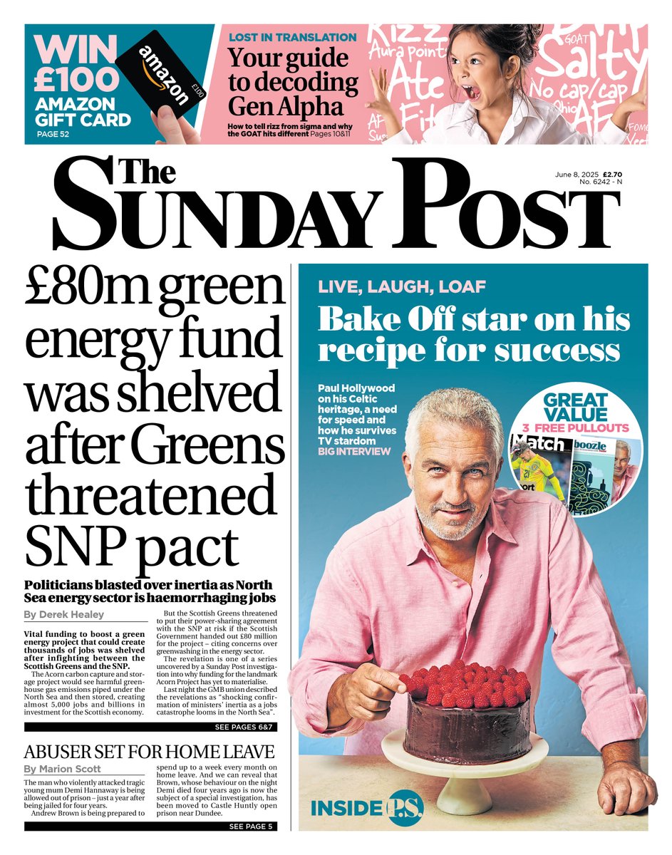 This morning's front page.