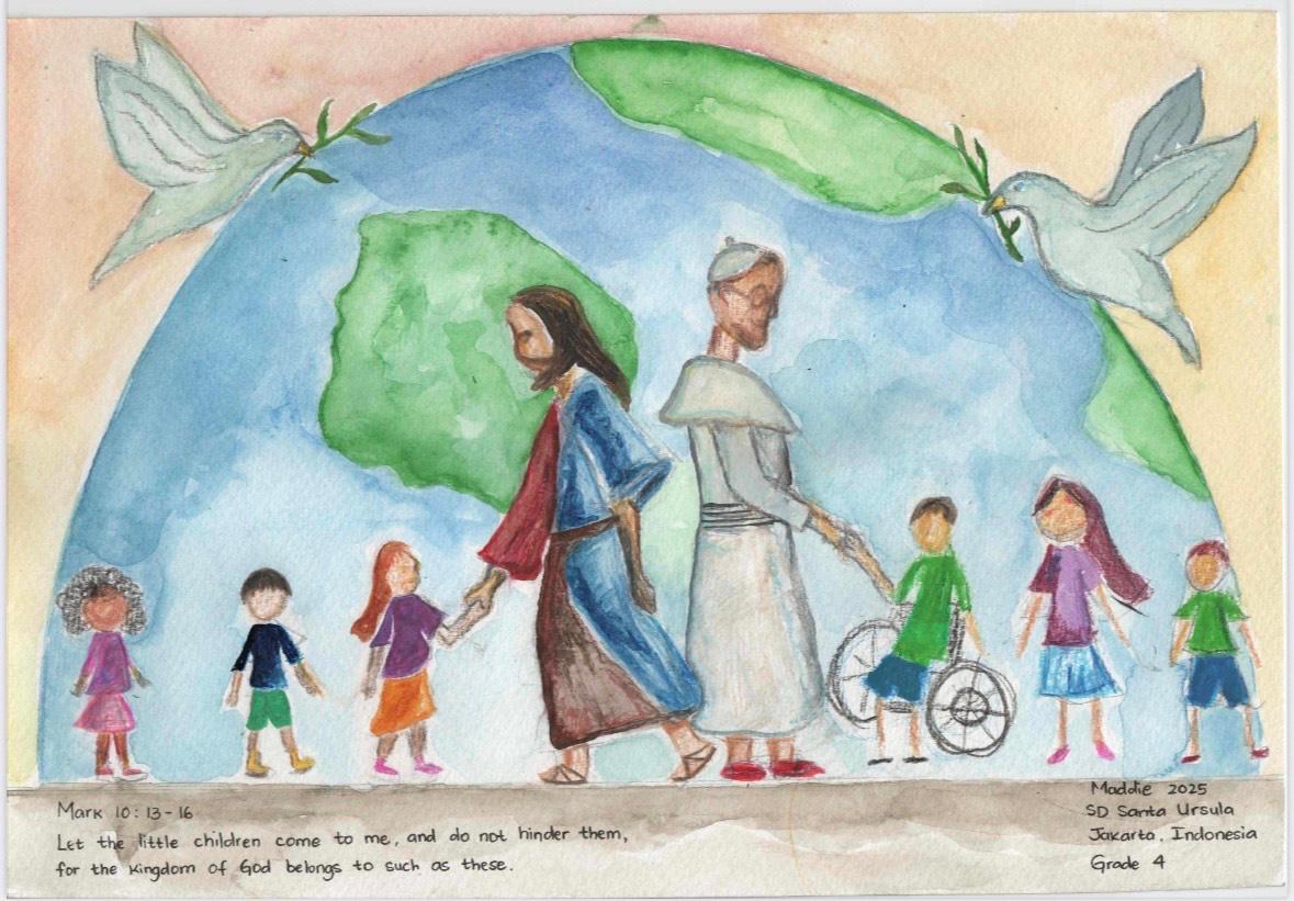 Padre Enzo Fortunato (@padrenzo) on Twitter photo Cari bambini e bambine, con il vostro affetto e la vostra fantasia avete mandato a Papa Leone XIV tanti bellissimi disegni che parlano di gioia, pace, fratellanza e amore per festeggiare il suo primo mese da pontefice: gli siamo vicini  e lo accompagniamo con la preghiera Cari bambini e bambine, con il vostro affetto e la vostra fantasia avete mandato a Papa Leone XIV tanti bellissimi disegni che parlano di gioia, pace, fratellanza e amore per festeggiare il suo primo mese da pontefice: gli siamo vicini  e lo accompagniamo con la preghiera