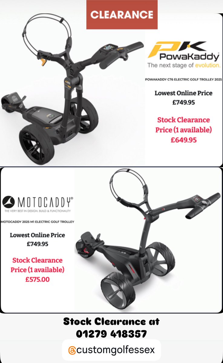 Wow, what offers we have at <a href="/CustomGolfEssex/">LEAP Golf Studio & Shop</a> 

Stock Clearance alert 🚨
01279418357