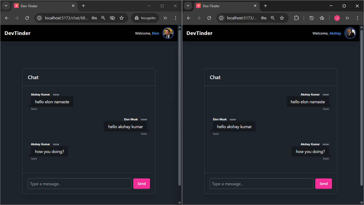jay_kumar__2004's tweet photo. Built Dev-Tinder — a fun dev matchmaking app 💻
Made with MERN stack while following @akshaymarch7  Node.js course!
Features: Swipe, Match, Realtime updates ⚡
Check it out 👇
#Nodejs #MERN #DevTinder
🔗 Frontend : https://t.co/XBFk3IirO3
Backend : https://t.co/kwBbFkunOi https://t.co/jy7NszCfAS