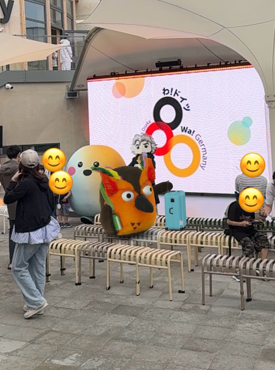 Not_Tie's tweet photo. #万博　#関西万博2025  #ARブッコローフォトチャレンジ
今日はドイツ館にお邪魔しました。 https://t.co/IJwYBrehli