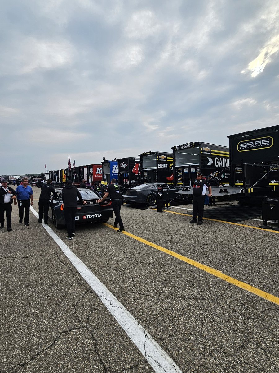 Teams are beginning to flip over their haulers in preparation for the Mexico City race, swapping out their Michigan backup cars and loading up the cars they need next weekend.
