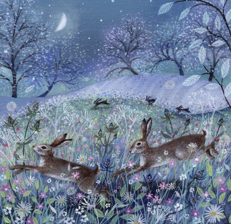 Hi all, a reminder that #FolkloreSunday is happening now with the theme of: 

HARES, RABBITS &amp; OTHER WOODLAND CREATURES 

Bring your posts to the hashtag #FolkloreSunday for a repost! See you soon, Maude xx
#Art: Lucy Grossmith