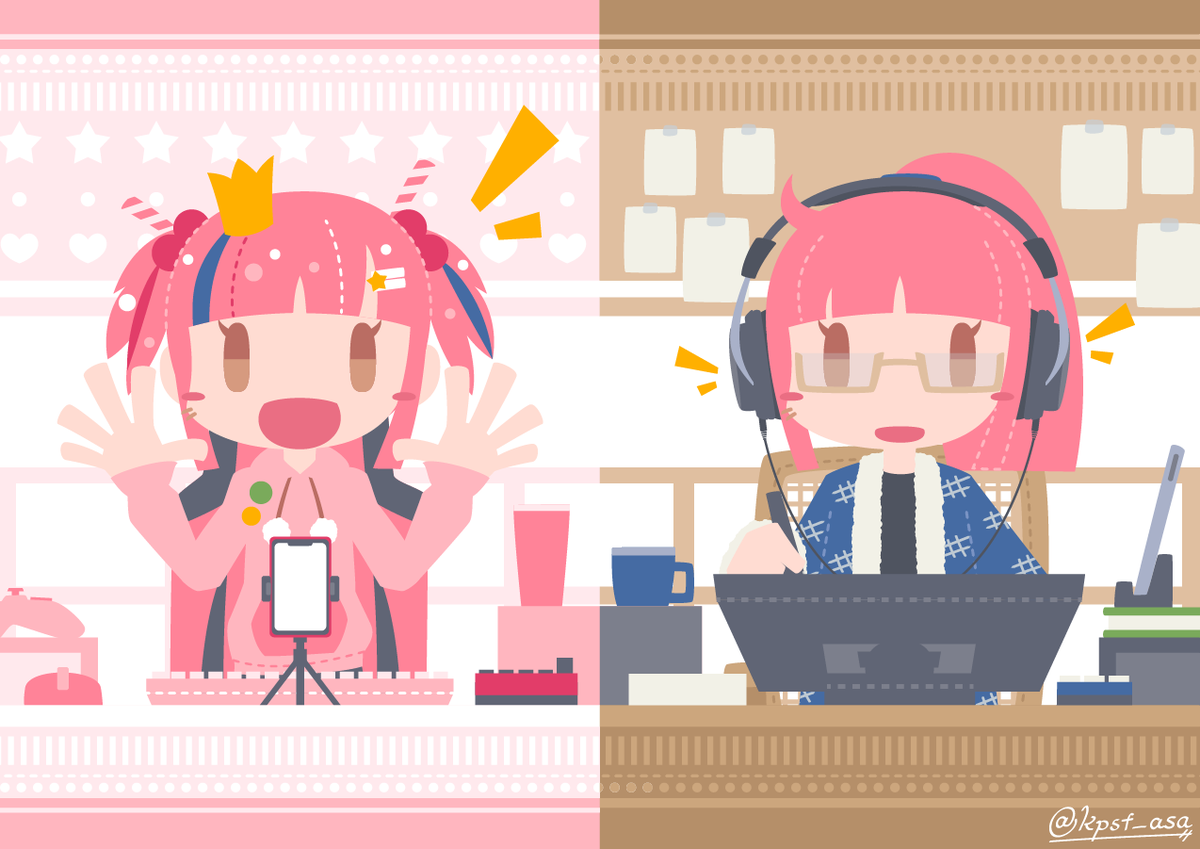 kpsf_asa's tweet photo. 固定紹介記事：Adobe Illustratorでポップなイラストを軸に自分なりに色々な面白いと思うイラストを描いてる「阿倉あさ」と言います。 https://t.co/nLGEjZmNMM