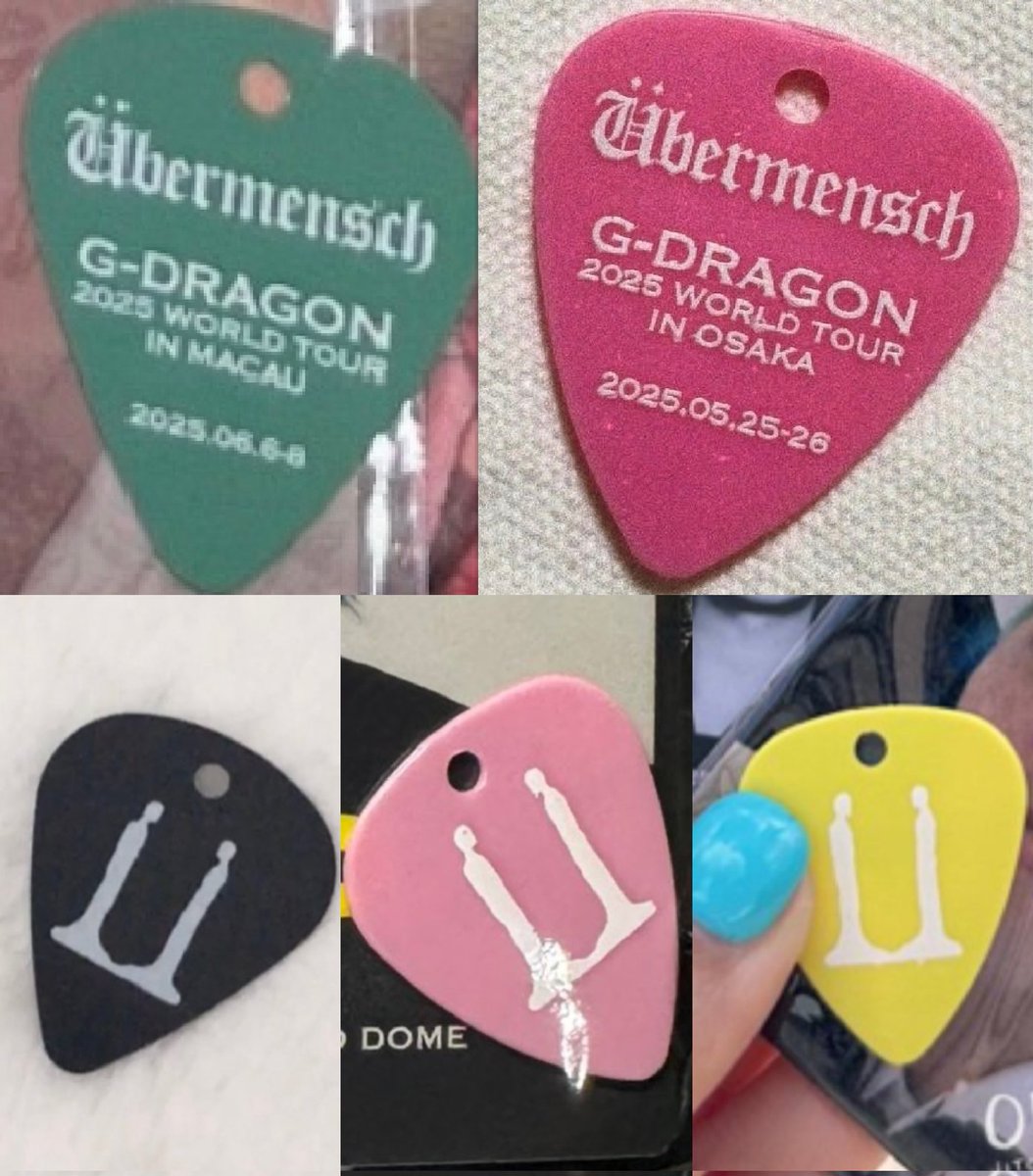 the guitar pick gifts from #GDRAGON Übermensch Seoul, Tokyo