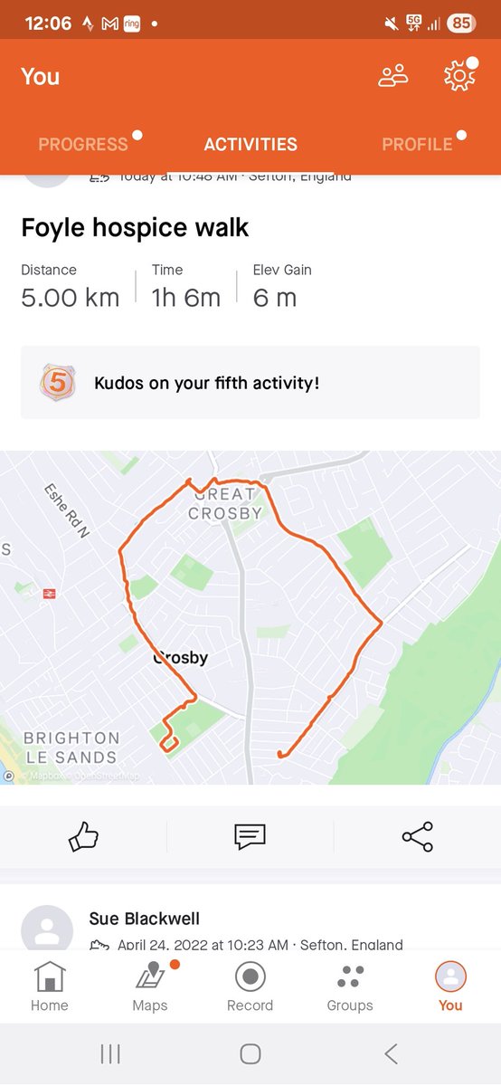 Me and Bob did our own walk today to support my friend. Her husband had a similar diagnosis to Smarty. David's tumour was sadly inoperable and he died less than 6 months after his diagnosis. 

Bob says if anyone wants to donate he'd be very happy 🙏 🐾
foylehospice.enthuse.com/pf/sue-blackwe…