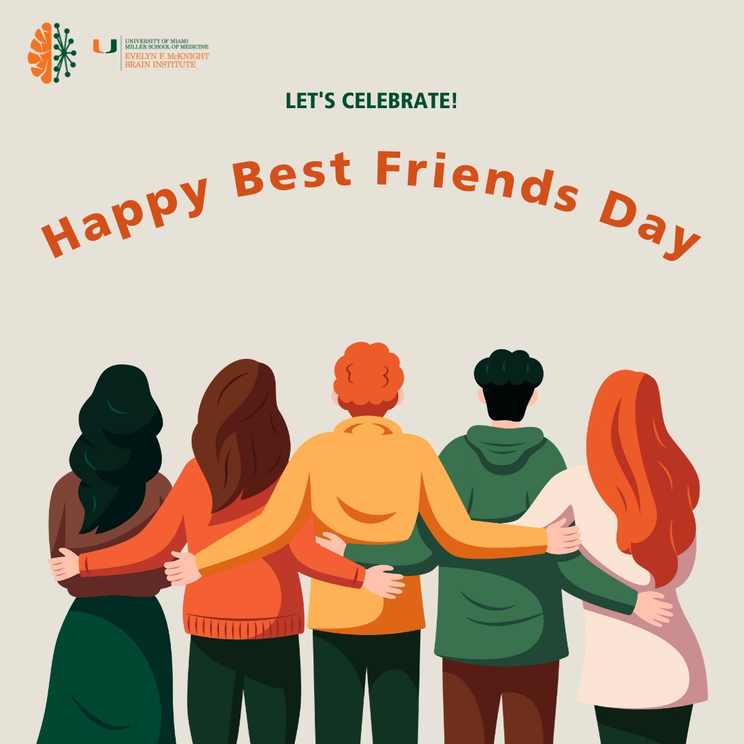 UMiami McKnight Brain Institute (@umiamimbi) on Twitter photo #BestFriendsDay! Friendships boost brain health and fight cognitive aging! 💪🧠 Share this with a dear friend. @UmiamiNeuro <a href="/PrecisionAging/">Precision Aging Network</a> <a href="/TGenMINDCROWD/">MindCrowd Project 🧠</a> <a href="/UMiamiHealth/">UMiami Health System</a> <a href="/umiamimedicine/">Miller Medicine</a> <a href="/univmiami/">University of Miami</a> #BestFriendsDay! Friendships boost brain health and fight cognitive aging! 💪🧠 Share this with a dear friend. @UmiamiNeuro <a href="/PrecisionAging/">Precision Aging Network</a> <a href="/TGenMINDCROWD/">MindCrowd Project 🧠</a> <a href="/UMiamiHealth/">UMiami Health System</a> <a href="/umiamimedicine/">Miller Medicine</a> <a href="/univmiami/">University of Miami</a>