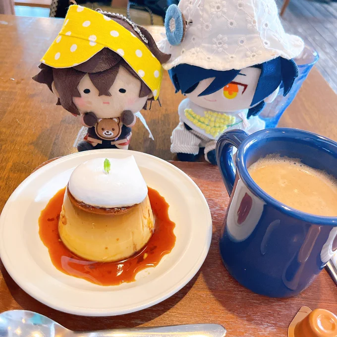 ④チキンカツランチ (●◡╹)アツアツすわ!気をつけるすわ! (∩' - ` ∩)ンマ… ⑤ぷりん (●◡╹)すわ〜 (∩' - ` ∩)ンマ…