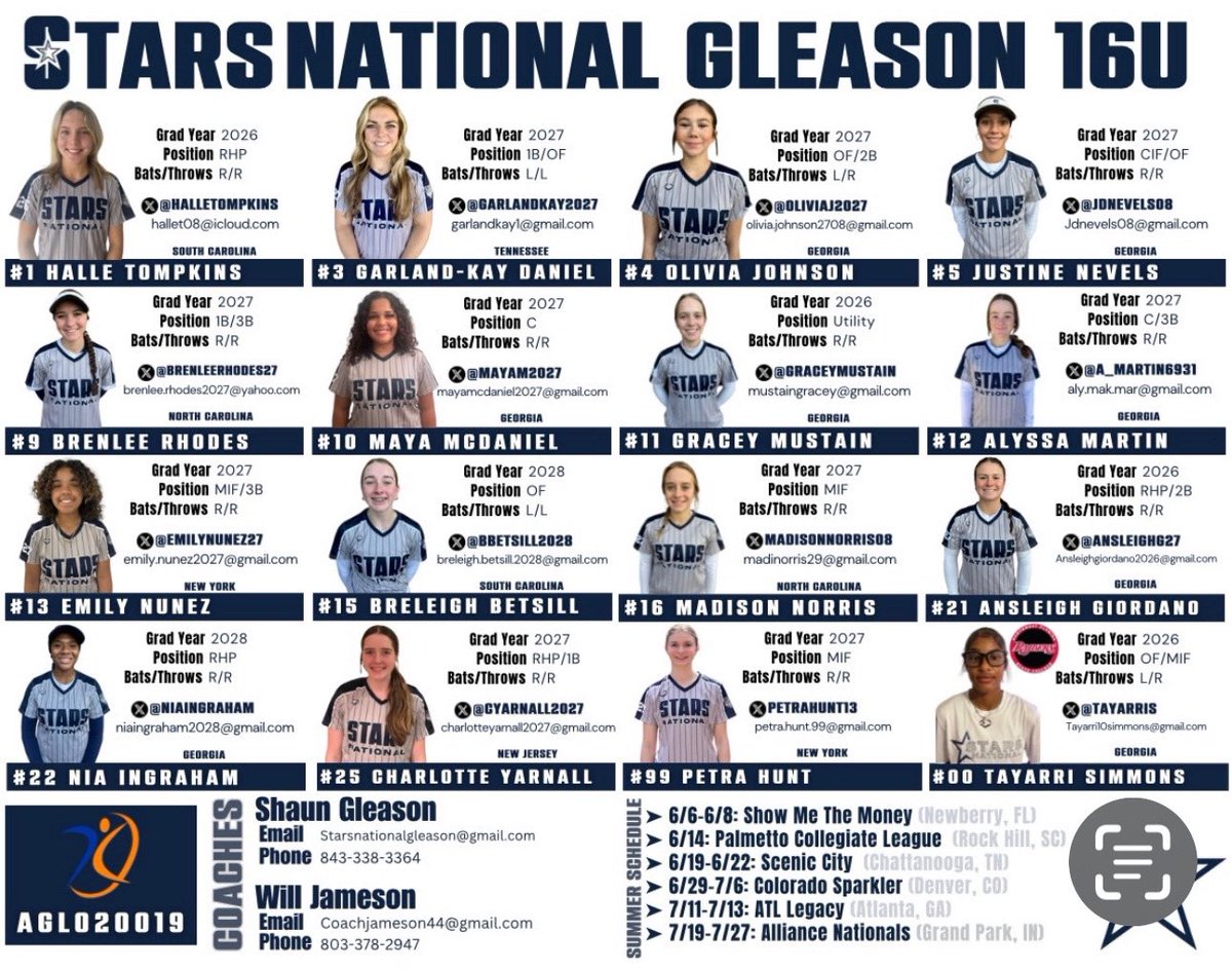 Stars National Gleason (@gleasonstarsnat) on Twitter photo Come check these ladies out!
🆚 Fury Platinum FL - Don
📍 Champions Park - Field 5
⏰ 9:45 am
<a href="/starsnationalfp/">Stars Organization</a> <a href="/coachjameson44/">Will Jameson</a> <a href="/Carolinaelitesg/">Shaun Gleason</a> <a href="/PGFnetwork/">PGF</a> Come check these ladies out!
🆚 Fury Platinum FL - Don
📍 Champions Park - Field 5
⏰ 9:45 am
<a href="/starsnationalfp/">Stars Organization</a> <a href="/coachjameson44/">Will Jameson</a> <a href="/Carolinaelitesg/">Shaun Gleason</a> <a href="/PGFnetwork/">PGF</a>