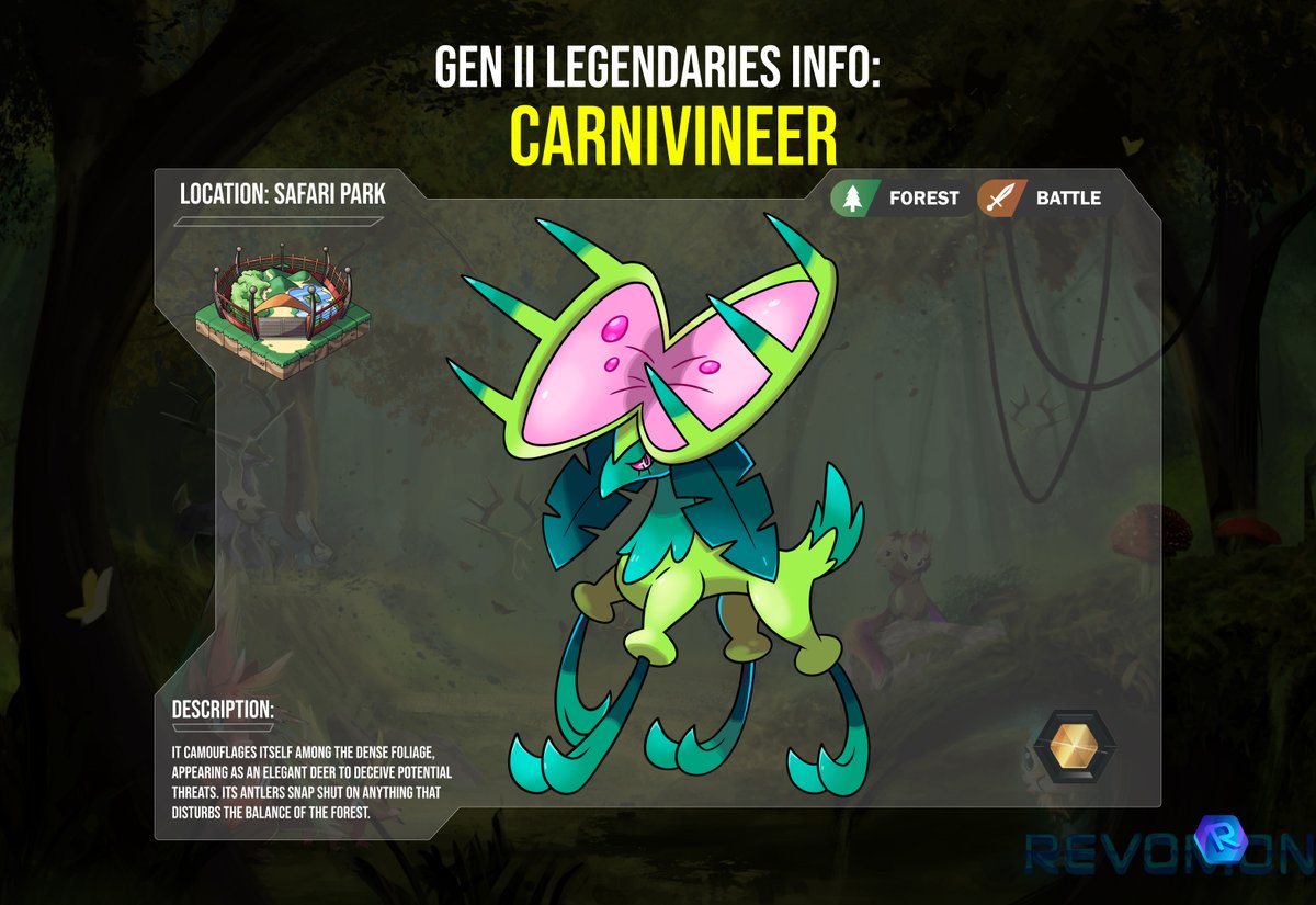 Revomon Novus - Release 2025 π (@revomonvr) on Twitter photo We continue with the legendaries information related to Safari parks: 6/15, here is CARNIVINEER
#revomon #gaming #2dart #fakemon #indiegame We continue with the legendaries information related to Safari parks: 6/15, here is CARNIVINEER
#revomon #gaming #2dart #fakemon #indiegame