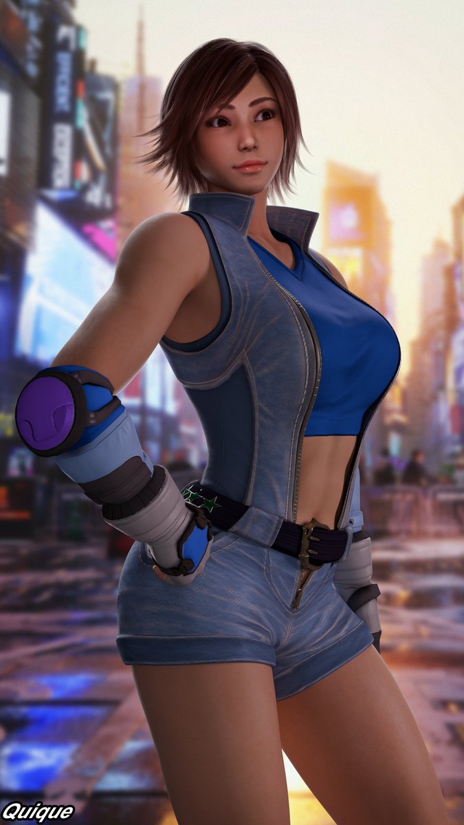 Quique19_96's tweet photo. I liked this art by @akisu_K and decided to try making it in blender 😄
Asuka model by @MokujinH 
#Tekken #Tekken8 https://t.co/crh9WMEN2V