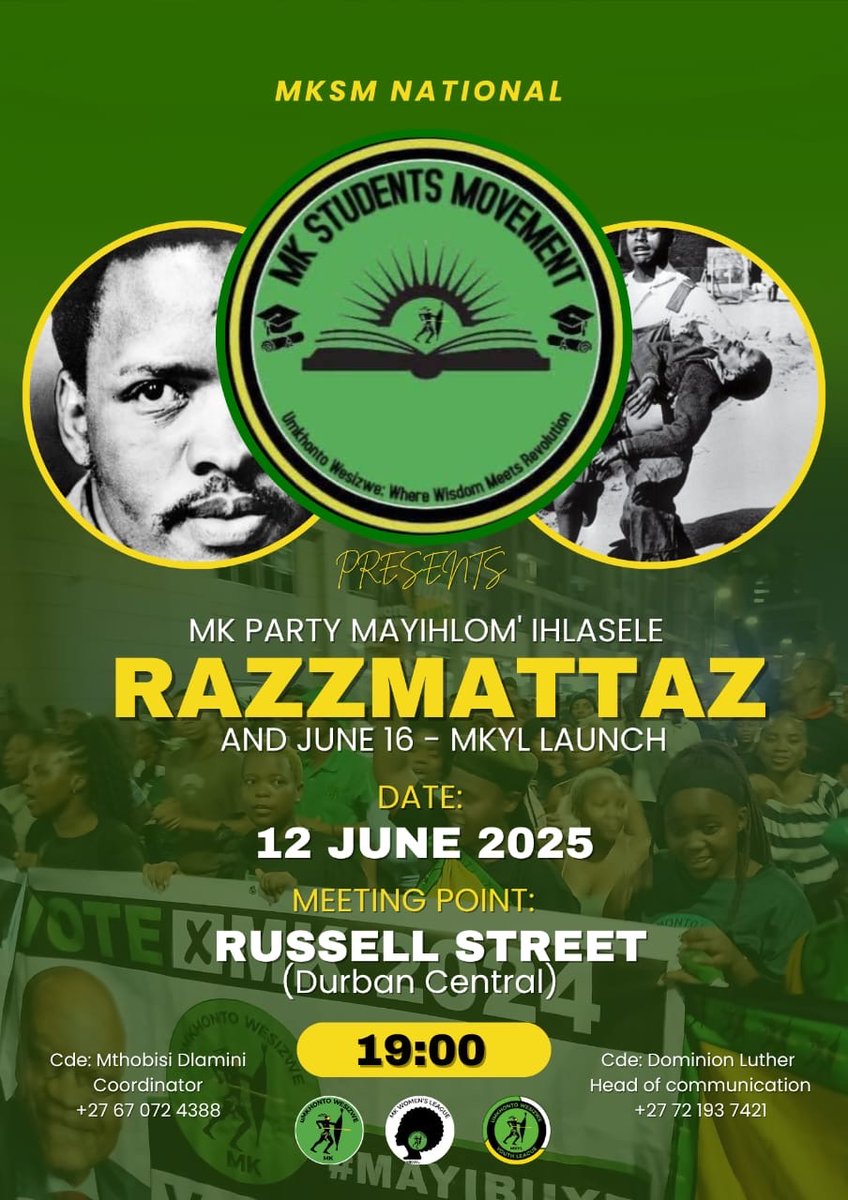 MKSM_Official's tweet image. All Roads lead to the MKYL Launch in Durban.