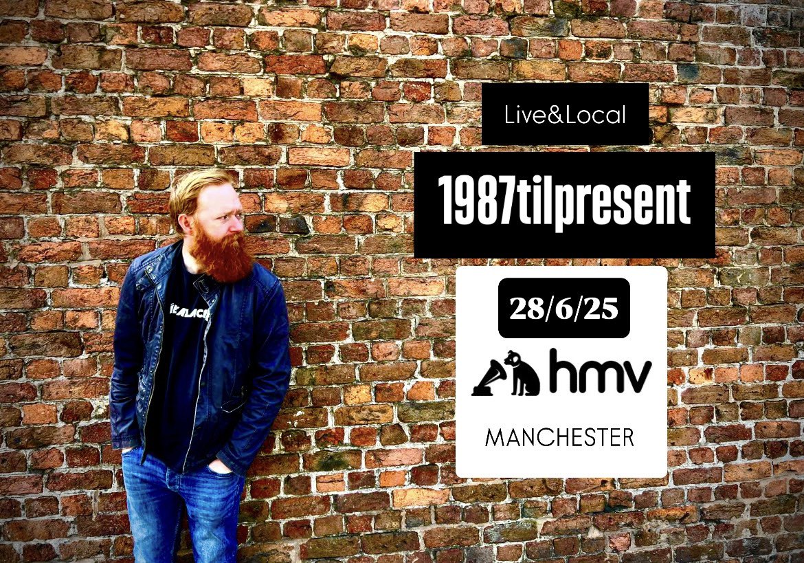 Under the name <a href="/1987tilpresent/">1987tilpresent</a>, I’ll be playing <a href="/hmvtweets/">hmv</a> #Manchester on the 28th. Very excited! Hope to see some faces there 🎤 

Come and follow 👍🏻