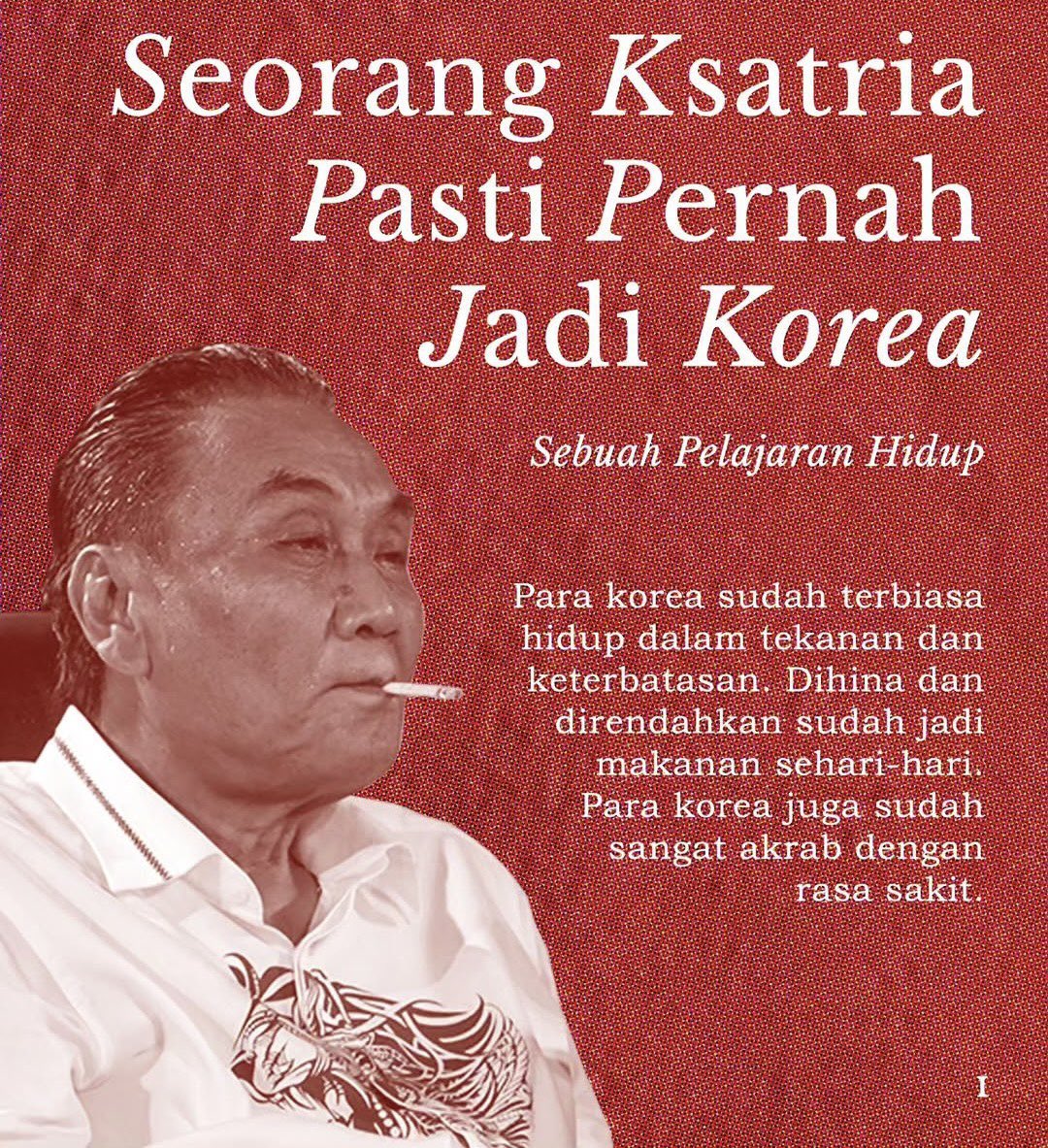Kisah ini bukan tentang takdir, melainkan tentang pilihan. Pilihan untuk berani ketika orang lain ragu, pilihan untuk teguh ketika orang lain menyerah, dan pilihan untuk berbelas kasih ketika orang lain kejam.

Korea-korea, melentinglah!
#BambangPacul