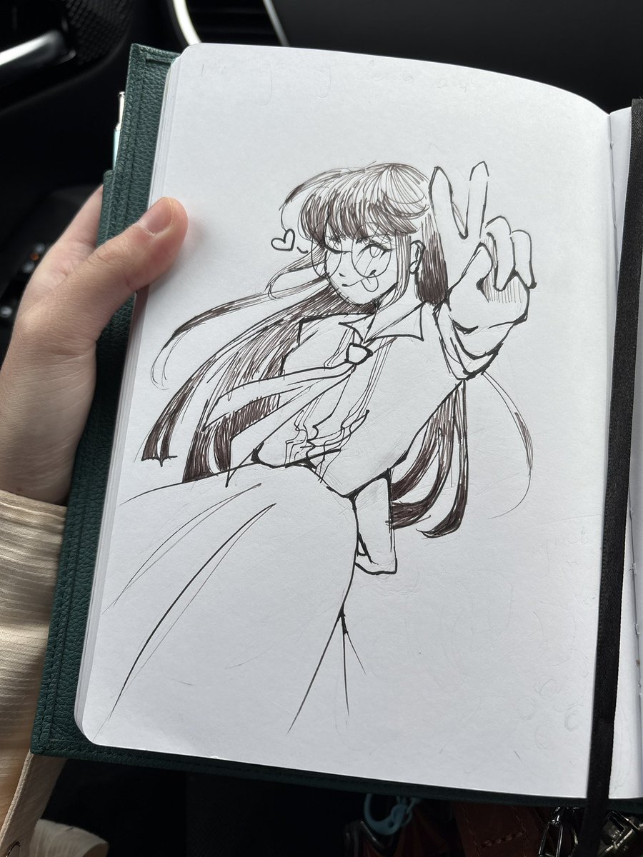 Drafting visuals for my new video game demo!! 🩷

Drew this one on the train so it’s a bit scuffed lol

You can hear it on my website now if you want (shoutout to <a href="/TonyWijsVA/">✪Crash✪</a> for doing scripting/directing/mixing!). I really love how it came out!