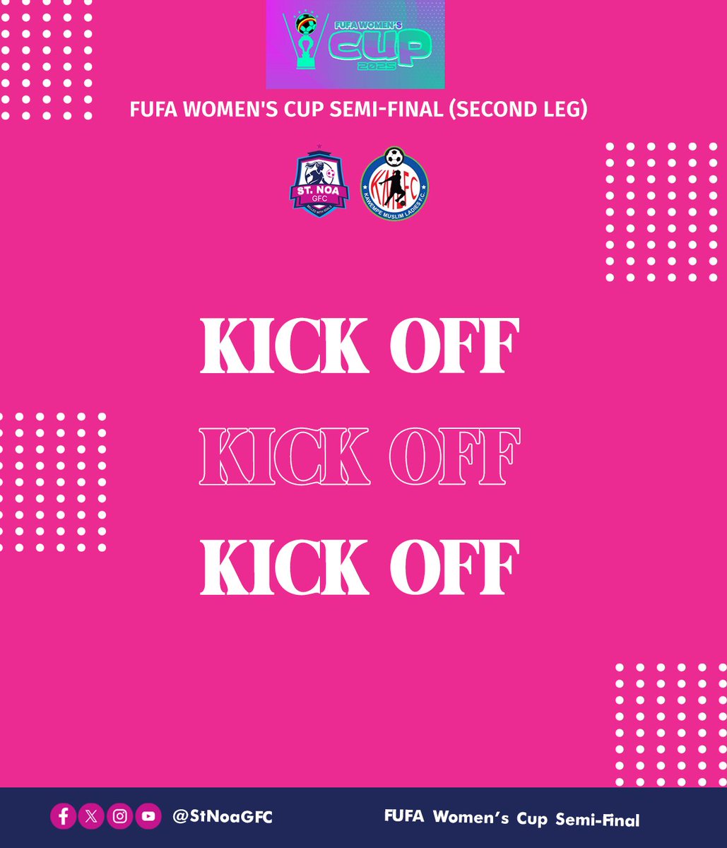 The game gets underway here at Kabaka Kyabaggu Stadium in Wakiso 
St. Noa GFC 0-0 Kawempe Muslim Ladies FC. (0-1 Agg)
#belleswithgoals #enrollwithstnoaschols #STNOAGFC