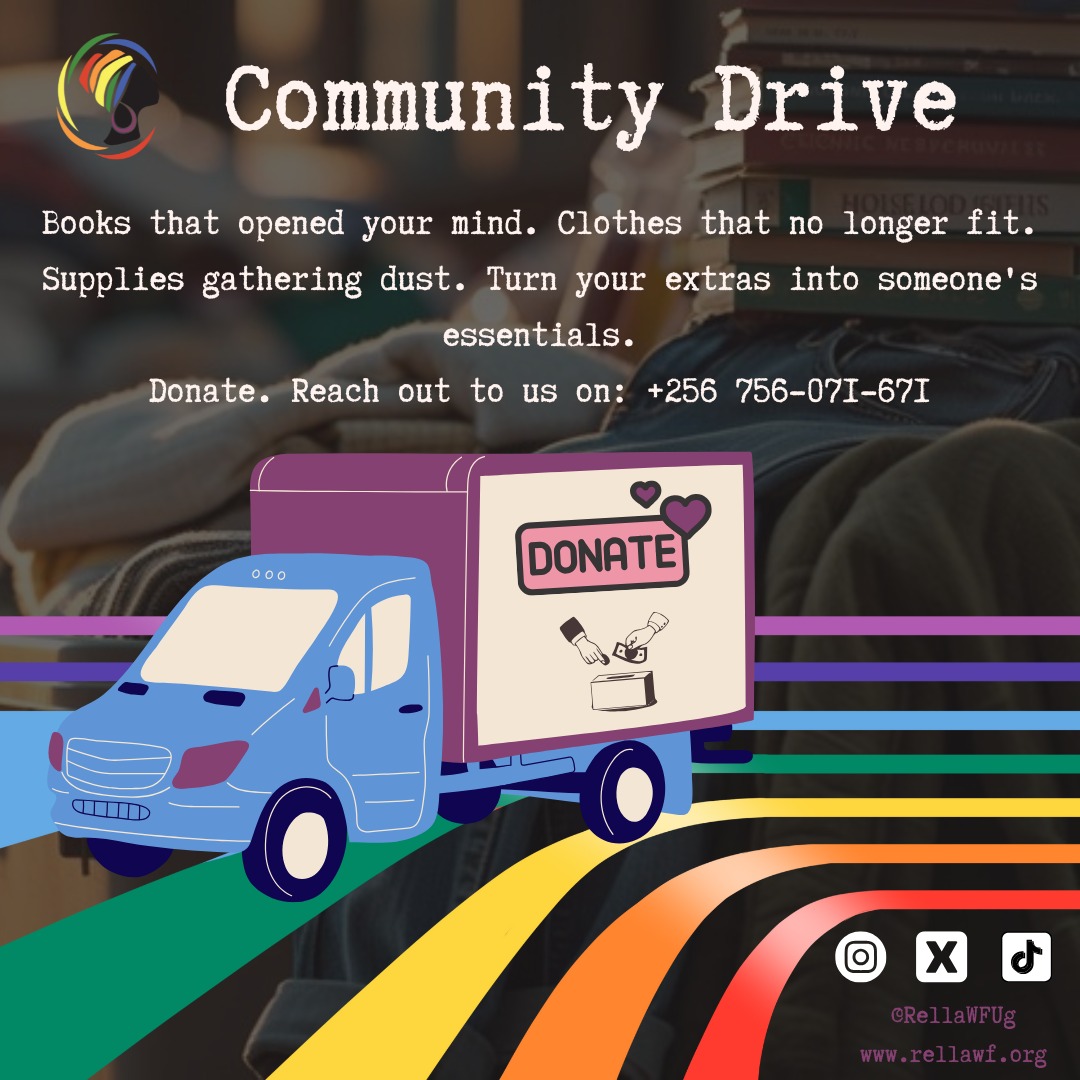 This Pride Month, let’s come together to uplift and support our LBQ community. We’re collecting clothes, books, food, and essential supplies for shelters in need. Every donation counts. Spread love, hope and joy. 
Contact us on +256 756 071671 for more details.
#pridemonth2025