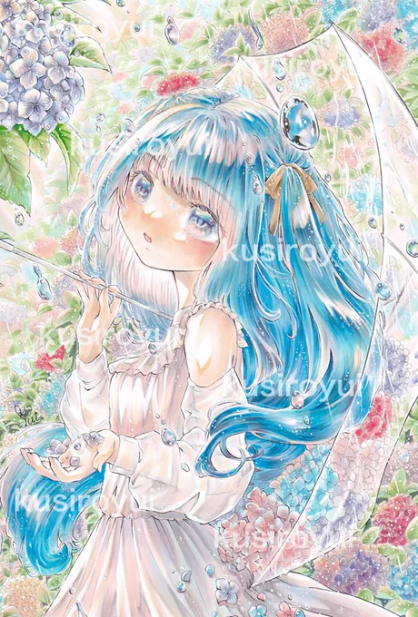 紫陽花の季節 #アナログ絵 #コピック
