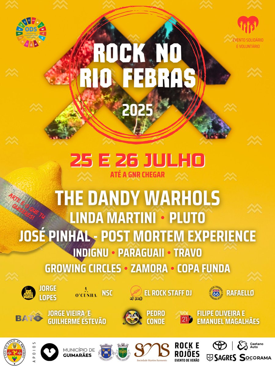 Rock No Rio Febras em Guimarães fecha cartaz 2025 com a banda portuense Pluto