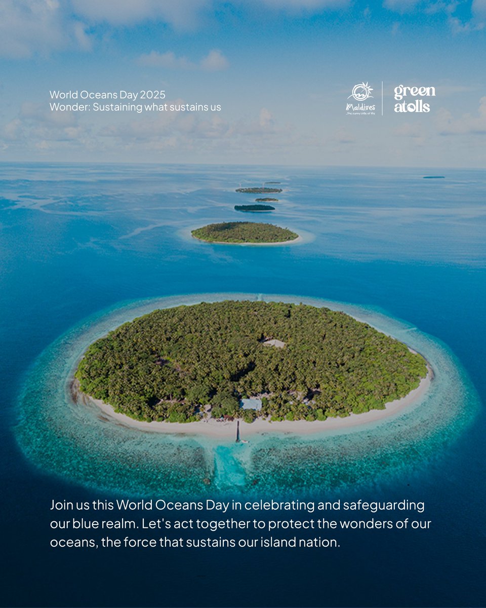 Happy World Ocean Day 2025! 🌊 Today, we celebrate the boundless "Wonder: Sustaining what sustains us." In the Maldives, we witness daily how the ocean sustains our island home and our people. Let's commit to its care for a thriving future. 🐠

#VisitMaldives #WorldOceanDay2025