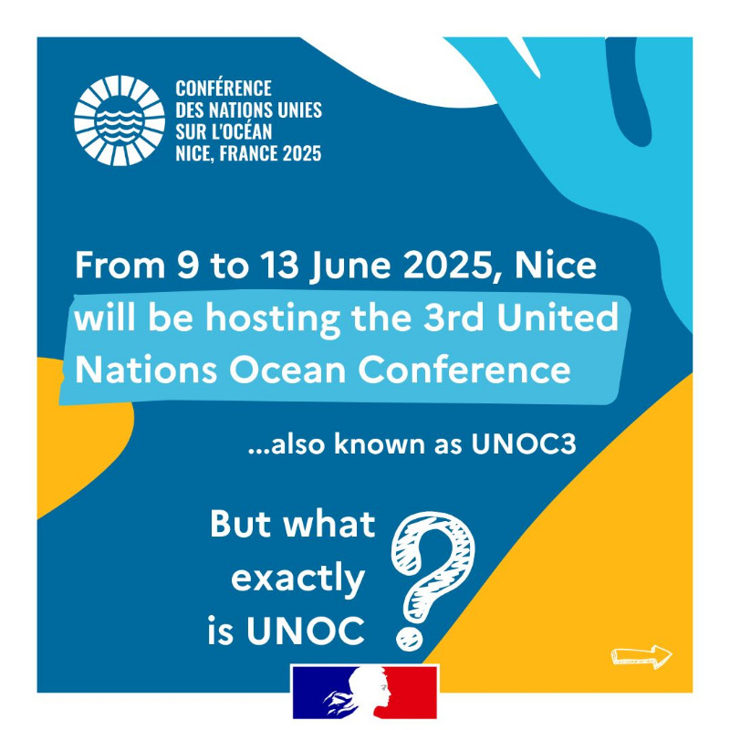 francediplo_EN's tweet photo. 🌊 #UNOC3 is the 3rd United Nations Ocean Conference and will be held in Nice from 9 to 13 June. It is a key moment to advance the protection of oceans and rally all actors and to promote France’s priorities for their future ... Here’s how⤵️
