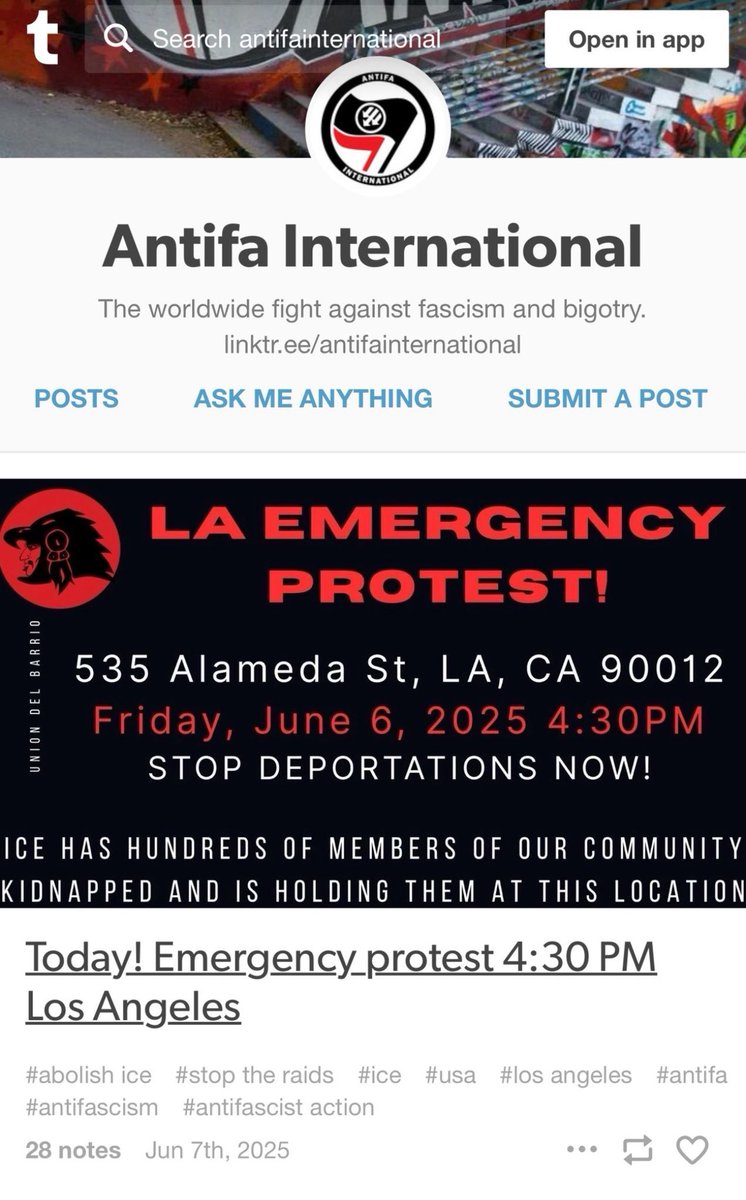 Antifa has been organizing these violent riots in Los Angeles. 

Is it time to declare them a terror organization?