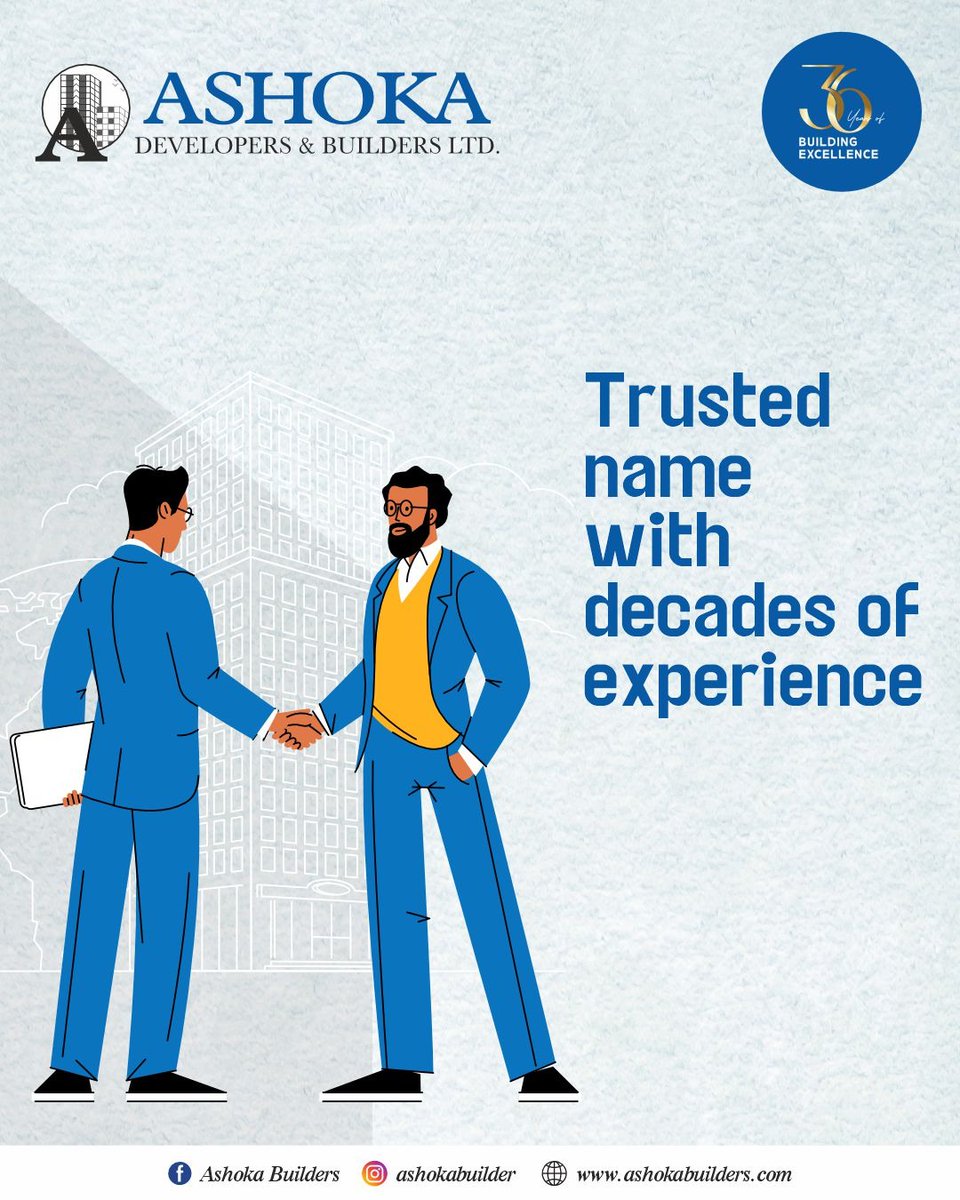 ashoka_builders's tweet photo. Building dreams, decade after decade.
A name you can trust — Ashoka Builders.
#AshokaBuilders #DecadesOfTrust #BuildingDreams #QualityConstruction #TrustedName #ExperienceMatters https://t.co/4yRhIOQdMp