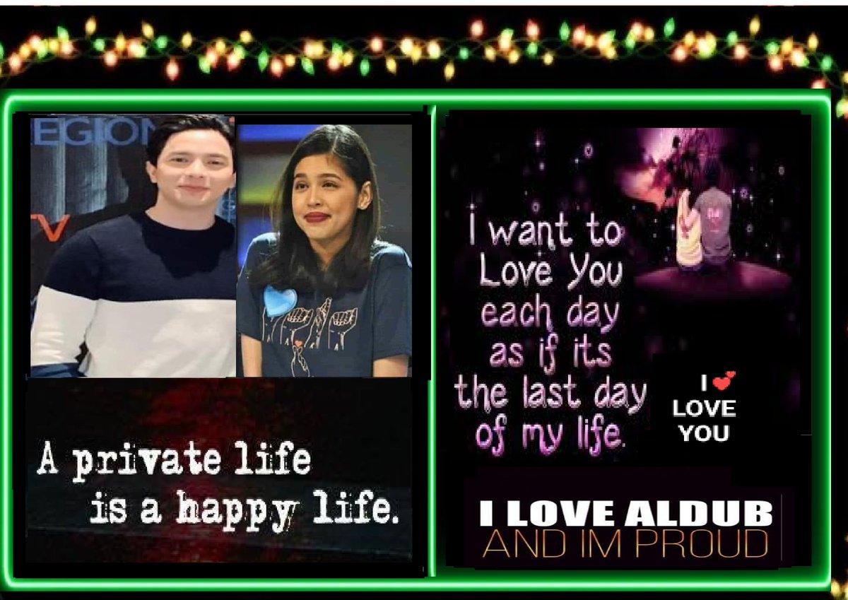 1 - ALDUB  ARE  OLD ENOUGH TO KNOW WHAT THEY'RE DOING WE SHOULD KNOW THE "REEL VS. REAL".  MUCH BETTER ANG ACTION NA "SHOWING TOGETHER THAN TALKING". MORE ON SILA SA PRIVATE LIFE.  MAHIRAP MAG-VOICE OUT SA SHOWBIZ

<a href="/aldenrichards02/">Alden Richards</a>  <a href="/mainedcm/">Maine Mendoza</a> 
ALDUB PA RIN
#BOYCOTTEatBulaga1551