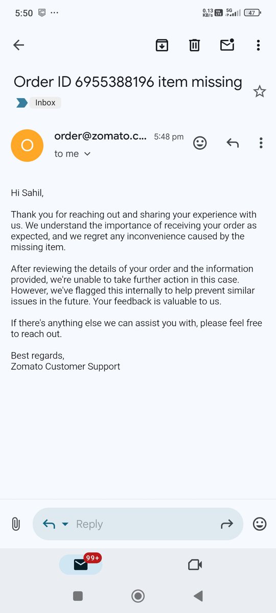 Sahil95official's tweet photo. What type of fraud Zomato is running now a days. Ordered 3 pizza nd got only two. Informed delivery partner and he took pic also and i have informed the smae on same to support team. They are openly rejectng 2 listen and refund. @zomatocare @deepigoyal @zomato.  Who will bear it https://t.co/FcA3I0b8HL