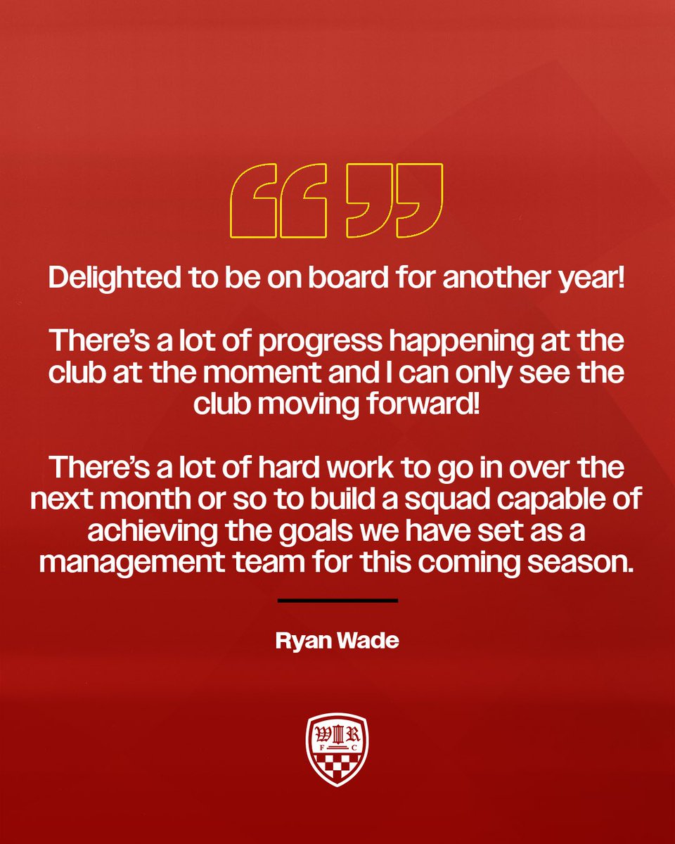 “Delighted to be on board for another year!”

Ryan Wade returns to lead The Worms into the 2025/26 season with renewed focus and determination.

#COYW