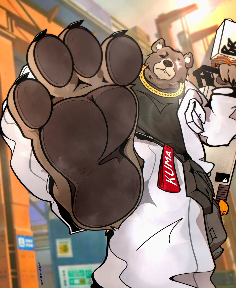 Ben seems generous enough today to show you his massive bear paws in their full glory~ 🐻🐾

Alt versions are available on my Patr3on :з