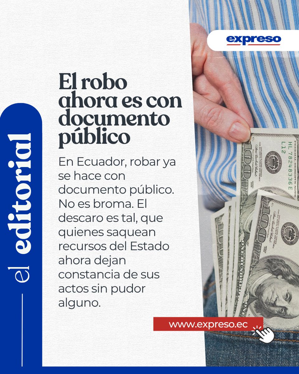 #OPINIÓN | Es hora de pensar en el país, sanear las instituciones y acabar con la corrupción. Si alguien no hace algo al respecto, Ecuador no tiene ninguna posibilidad de ser una nación viable en ningún sentido. 

Léelo completo 👉 bit.ly/4kEGG8Q