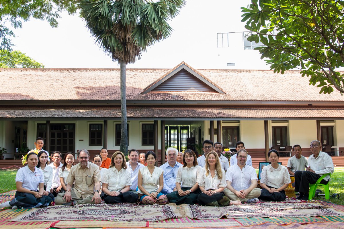 On June 7, a blessing ceremony was held at Wat Damnak, Siem Reap. It honored the late Dr. Mary Ellen Lane and Dr. Benny Widyono. The event concluded the board meeting, with #CKS leadership, board members, and staff receiving blessings in a moment of remembrance and renewal.
