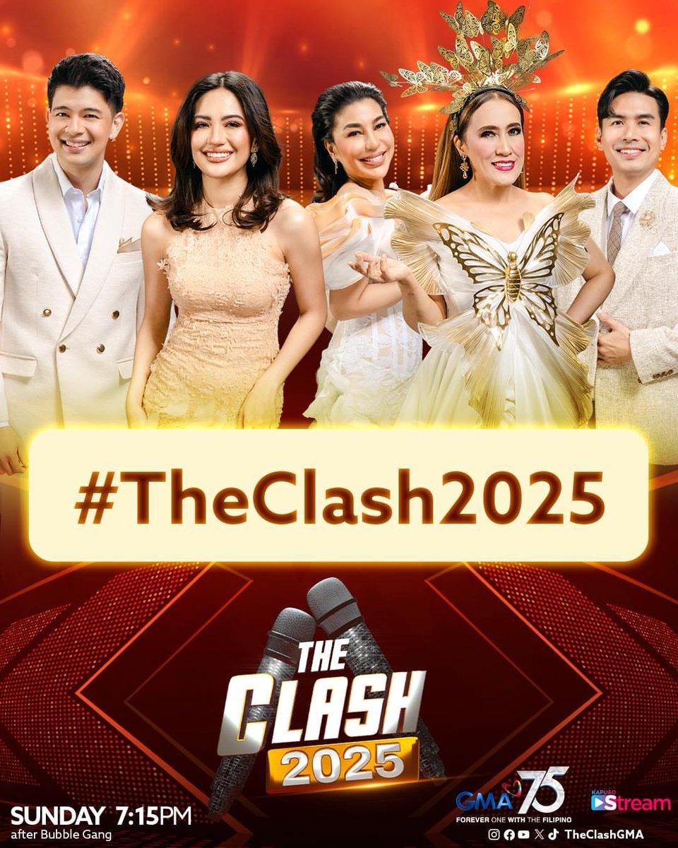 Gamitin ang official hashtag na #TheClash2025 for tonight's premiere.

Credit to <a href="/theclashgma/">The Clash</a>
See you at 7:15 PM, Clash Nations!
