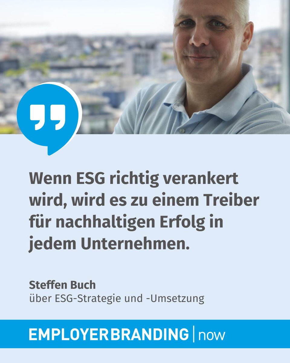 #ESG ist nicht nur eine gesetzliche Regelung, sondern kann zum nachhaltigen Erfolg im Unternehmen werden. Steffen Buch &amp; Folke Grigo von Nexus Ethica fordern ein Umdenken, das Manager dazu bringt, ESG als Chance im #EmployerBranding zu sehen: employer-branding-now.de/esg-die-umsetz…