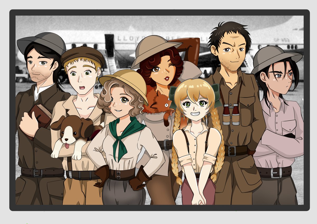 Heute geht das aufregende Pen and Paper Abenteuer Pulp Cthulhu - Die zweiköpfige Schlange weiter! Schaltet um 14 Uhr ein, um zu sehen, wie es mit dieser bunten Truppe weitergeht! (Und um zu sehen, wie Jacklyn Feuerbälle schießt, hehe 🔥)