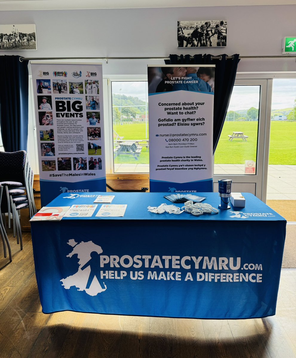 CereProstateCym's tweet photo. All set and ready for the @ProstateCymru  PSA testing day at @AberRFC https://t.co/bphsDbNxHT