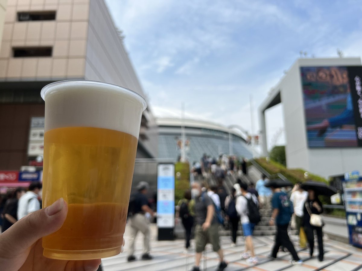 _temita's tweet photo. 交流戦
5-0で巨人の勝利
満塁ホームラン
暑かったのでビール🍺も美味かった
闘魂込めてとビバジャイアンツ良かったー
＃闘魂込めて　＃ジャイアンツ https://t.co/u3uYNXW5h2