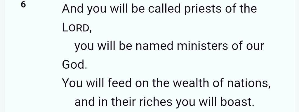 JccKenya's tweet image. God desired for the nation of Israel to be named priests bc it was God's choice nation.
Isaiah 61 6
#LetsBuild