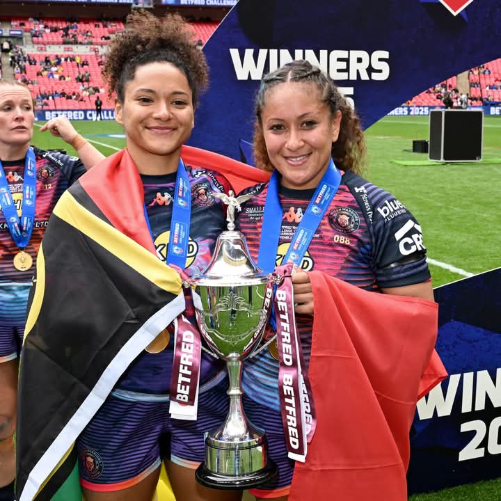 Vanuatu Rugby League (@vanuaturl) on Twitter photo Not every day you get to see the Vanuatu flag 🇻🇺 proudly being displayed at <a href="/wembleystadium/">Wembley Stadium</a>.
Congratulations to sisters Shaniah and Tiana Power who have won <a href="/TheChallengeCup/">Betfred Challenge Cup</a> with the <a href="/WiganWarriorsRL/">Wigan Warriors 🍒⚪️</a> overnight 🇻🇺🏉🏆🥇
#VRL #YumiWan #ChallengeCup
<a href="/NicBrent_UKHC/">Nicolette Brent MBE 🇬🇧</a> Not every day you get to see the Vanuatu flag 🇻🇺 proudly being displayed at <a href="/wembleystadium/">Wembley Stadium</a>.
Congratulations to sisters Shaniah and Tiana Power who have won <a href="/TheChallengeCup/">Betfred Challenge Cup</a> with the <a href="/WiganWarriorsRL/">Wigan Warriors 🍒⚪️</a> overnight 🇻🇺🏉🏆🥇
#VRL #YumiWan #ChallengeCup
<a href="/NicBrent_UKHC/">Nicolette Brent MBE 🇬🇧</a>