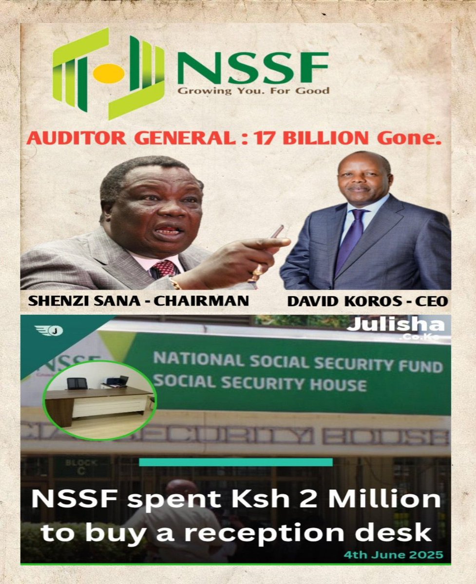 Hanifa ๐ต๐ธ ๐ต๐ธ (@honeyfarsafi) on Twitter photo Mzee Atwoli <a href="/AtwoliDza/">Francis Atwoli NOM (DZA), CBS, EBS, MBS.</a> ni jambazi sugu. Mzee mwizi sana!!! He milked NSSF dry together with his family who employed there!!! This man MUST PAY! #AtwoliRetire Mzee Atwoli <a href="/AtwoliDza/">Francis Atwoli NOM (DZA), CBS, EBS, MBS.</a> ni jambazi sugu. Mzee mwizi sana!!! He milked NSSF dry together with his family who employed there!!! This man MUST PAY! #AtwoliRetire