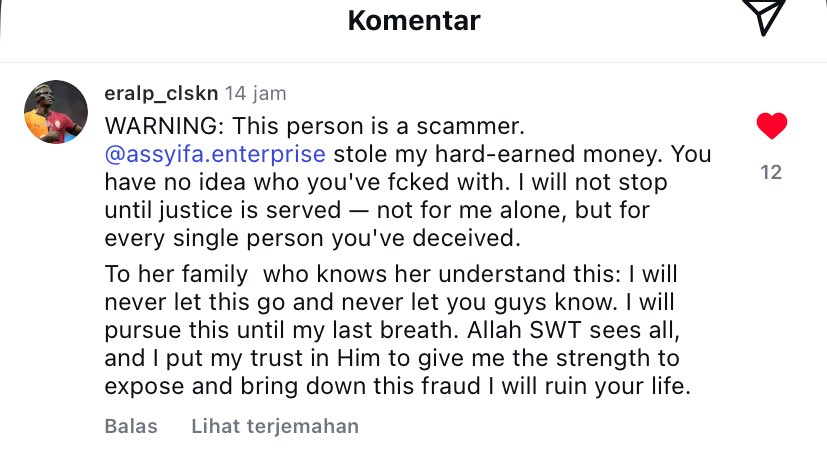 Rose_1365244's tweet photo. Nih WO menghancurkan hari bahagia orang, jahat bangett.
Assyifa.enterprise 
Assyifa wedding organizer surabaya
Assyifa WO surabaya
Semoga allah kasih balasan yang setimpal udah mendzolimi orang2 yang ga bersalah ini 😭 ngenes banget lihatnyaa

#Penipuan https://t.co/4hdTREFhz7