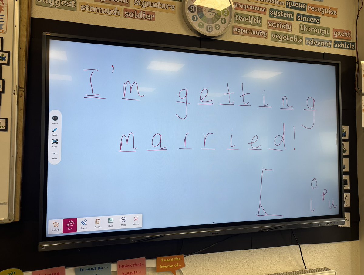 MissGodbeer's tweet photo. Me telling my class on a random Thursday that I’m getting married this year! 😂🤍💒💍 https://t.co/Uozy5fJm5C