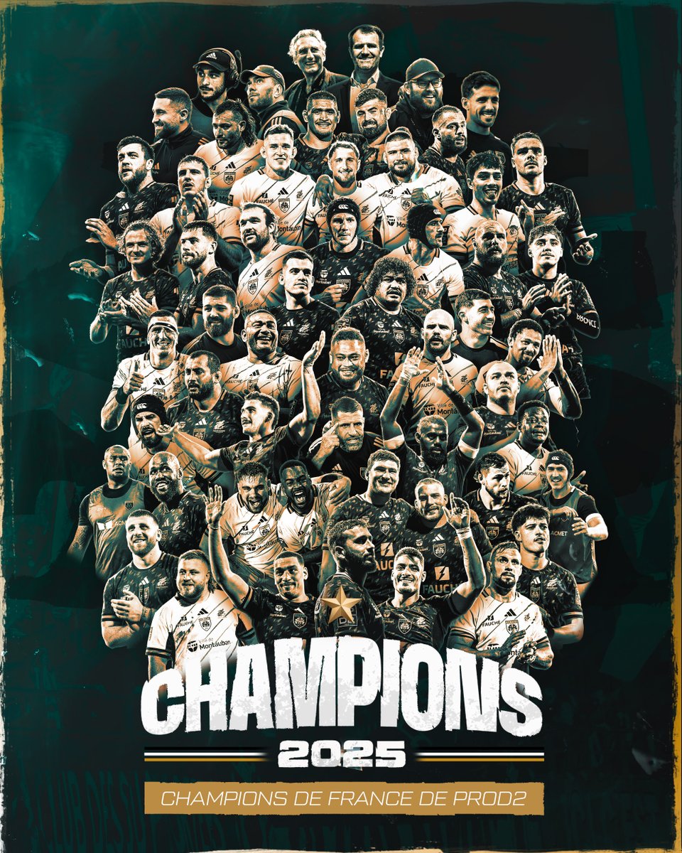 𝐂𝐇𝐀𝐌𝐏𝐈𝐎𝐍𝐒 𝐃𝐄 𝐅𝐑𝐀𝐍𝐂𝐄 𝐃𝐄 𝐏𝐑𝐎𝐃𝟐 🏆

𝑬𝒏𝒔𝒆𝒎𝒃𝒍𝒆, nous avons écrit une nouvelle page de notre 𝑯𝒊𝒔𝒕𝒐𝒊𝒓𝒆 🟢⚫️

Rendez-vous la saison prochaine en <a href="/top14rugby/">TOP 14 Rugby</a> !

#AllezSapiac #GreenArmy #FinaleProD2 #Champions