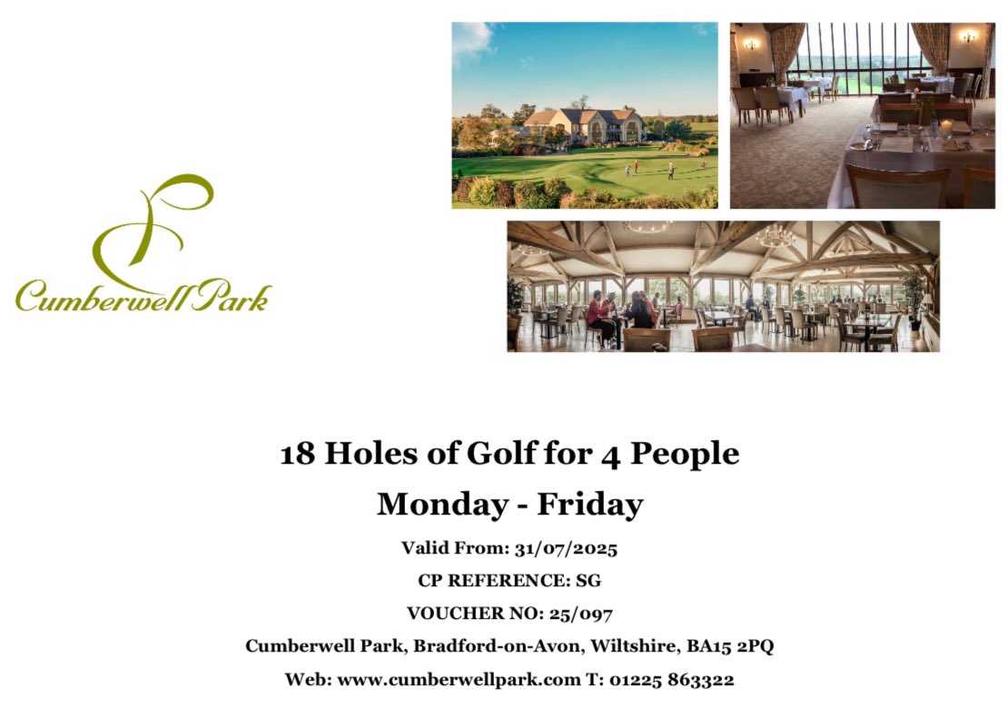 Rotary Club of Bath (@bathrotary) on Twitter photo C’mon you golfers…..18 holes for four people <a href="/CumberwellPark/">Cumberwell Park</a> is the latest offer on our fundraiser !
See Jumblebee.co.uk/bathrotaryvirt…
Helping raise much needed funds for <a href="/wbairambulance/">Wiltshire and Bath Air Ambulance Charity</a> & <a href="/FreewheelersEVS/">Freewheelers EVS</a> C’mon you golfers…..18 holes for four people <a href="/CumberwellPark/">Cumberwell Park</a> is the latest offer on our fundraiser !
See Jumblebee.co.uk/bathrotaryvirt…
Helping raise much needed funds for <a href="/wbairambulance/">Wiltshire and Bath Air Ambulance Charity</a> & <a href="/FreewheelersEVS/">Freewheelers EVS</a>