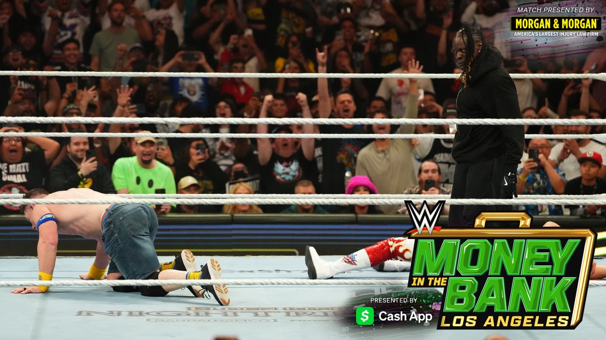WWE (@wwe) on Twitter photo R-Truth returned and helped <a href="/CodyRhodes/">Cody Rhodes</a> and Jey Uso defeat <a href="/JohnCena/">John Cena</a> and <a href="/LoganPaul/">Logan Paul</a> at #MITB! <a href="/CashApp/">Cash App</a>
Results: bit.ly/3YDQp6m R-Truth returned and helped <a href="/CodyRhodes/">Cody Rhodes</a> and Jey Uso defeat <a href="/JohnCena/">John Cena</a> and <a href="/LoganPaul/">Logan Paul</a> at #MITB! <a href="/CashApp/">Cash App</a>
Results: bit.ly/3YDQp6m