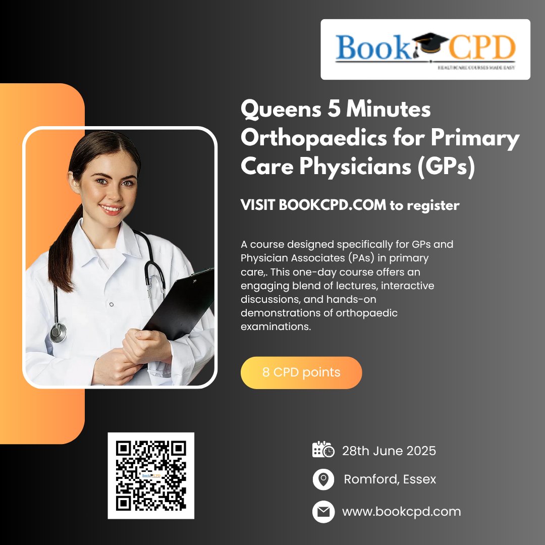 BookCPD (@bookcpd) on Twitter photo Join us for Queens 5 minutes Orthopedics for primary care physicians. 8 CPD points. Registration closing soon. <a href="/vemulapalli001/">krishna vemulapalli</a> #primarycare #cpd
visit BookCPD.com to register. Join us for Queens 5 minutes Orthopedics for primary care physicians. 8 CPD points. Registration closing soon. <a href="/vemulapalli001/">krishna vemulapalli</a> #primarycare #cpd
visit BookCPD.com to register.